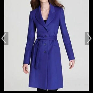 Boss Hugo Boss Clairina purple wool cashmere coat
